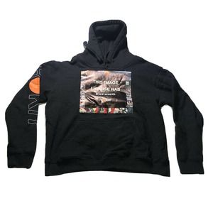 Rokit License Black‎ Graphic Print Hoodies Size XL